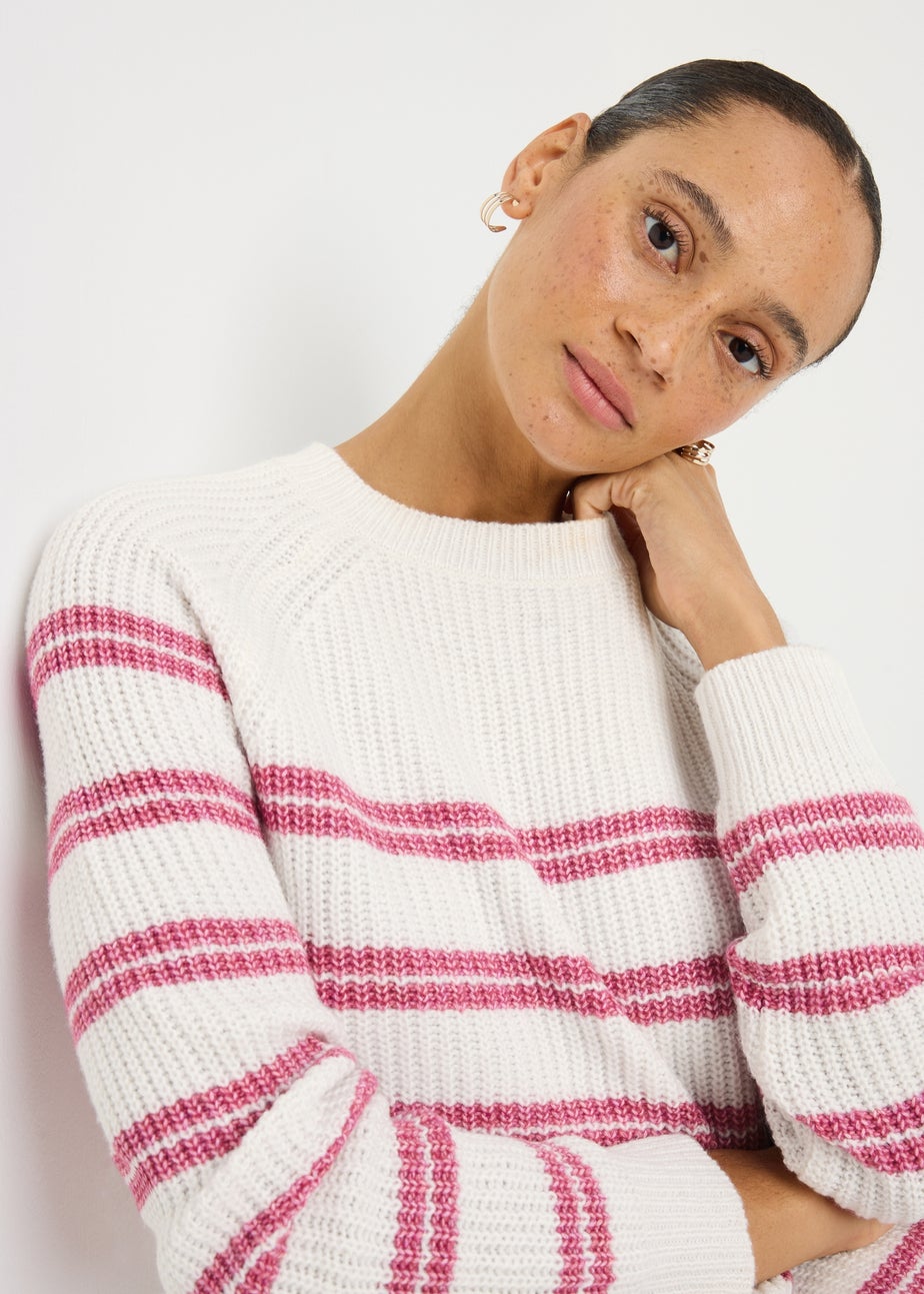 Raspberry Stripe Jumper