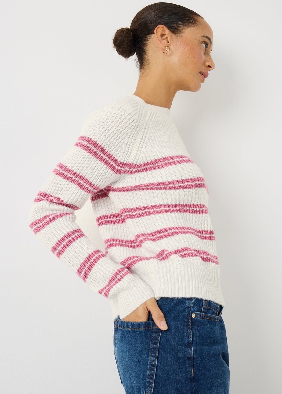 Raspberry Stripe Jumper