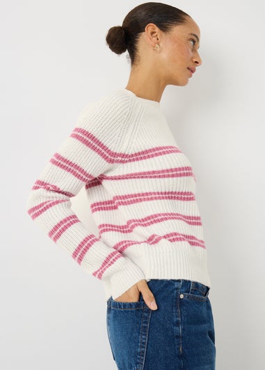 Raspberry Stripe Jumper