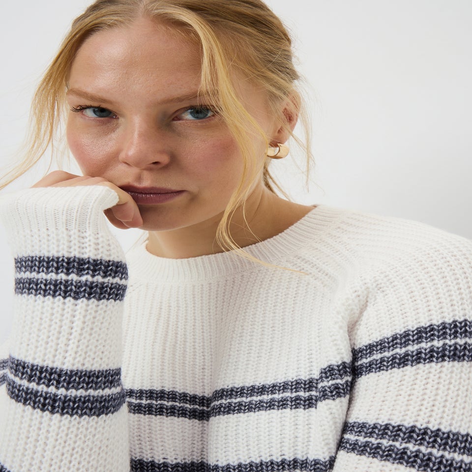 Navy Stripe Knitted Jumper