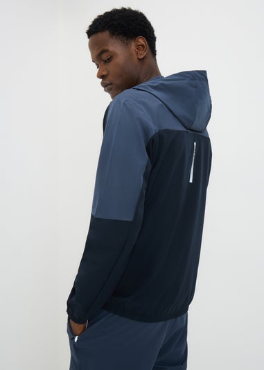 Souluxe Navy Woven Co-Ord Zip Jacket