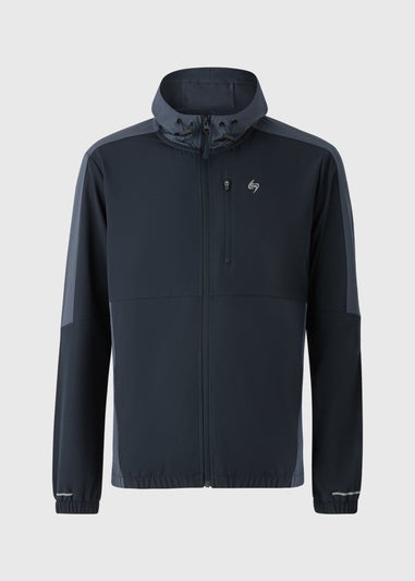 Souluxe Navy Woven Co-Ord Zip Jacket