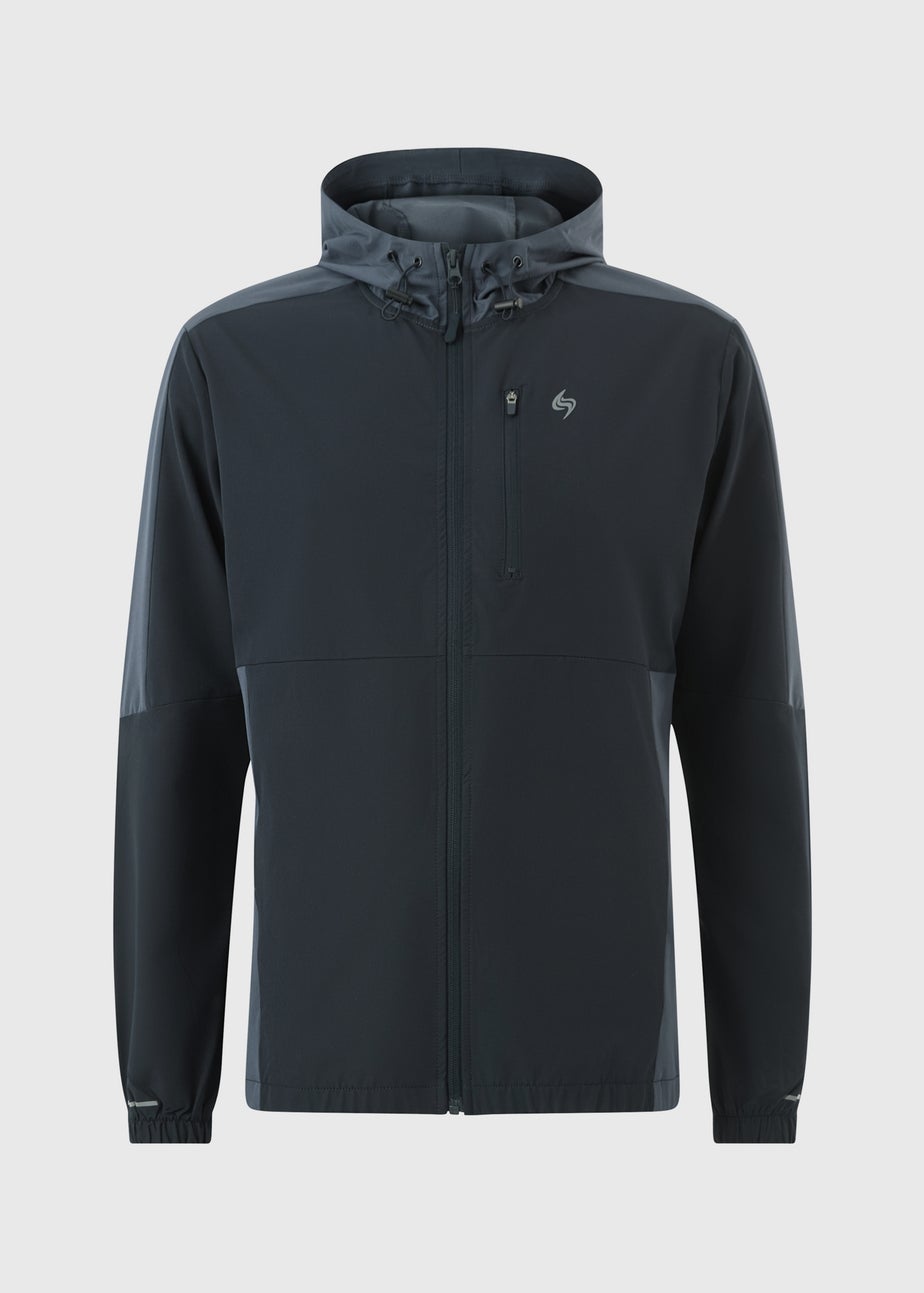 Souluxe Navy Woven Co-Ord Zip Jacket