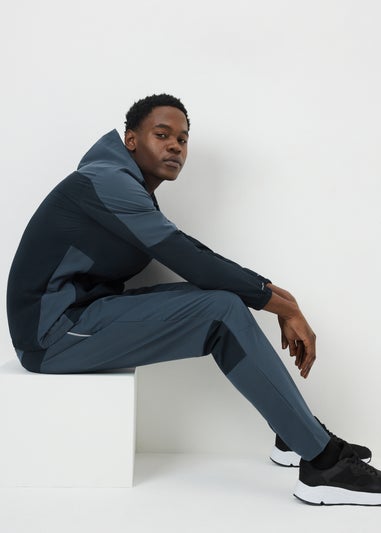 Navy Woven Co Ord Jogging Bottoms