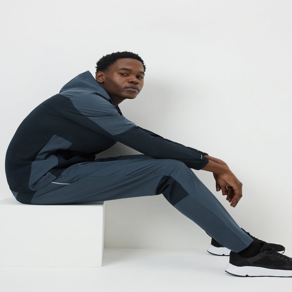 Navy Woven Co Ord Jogging Bottoms