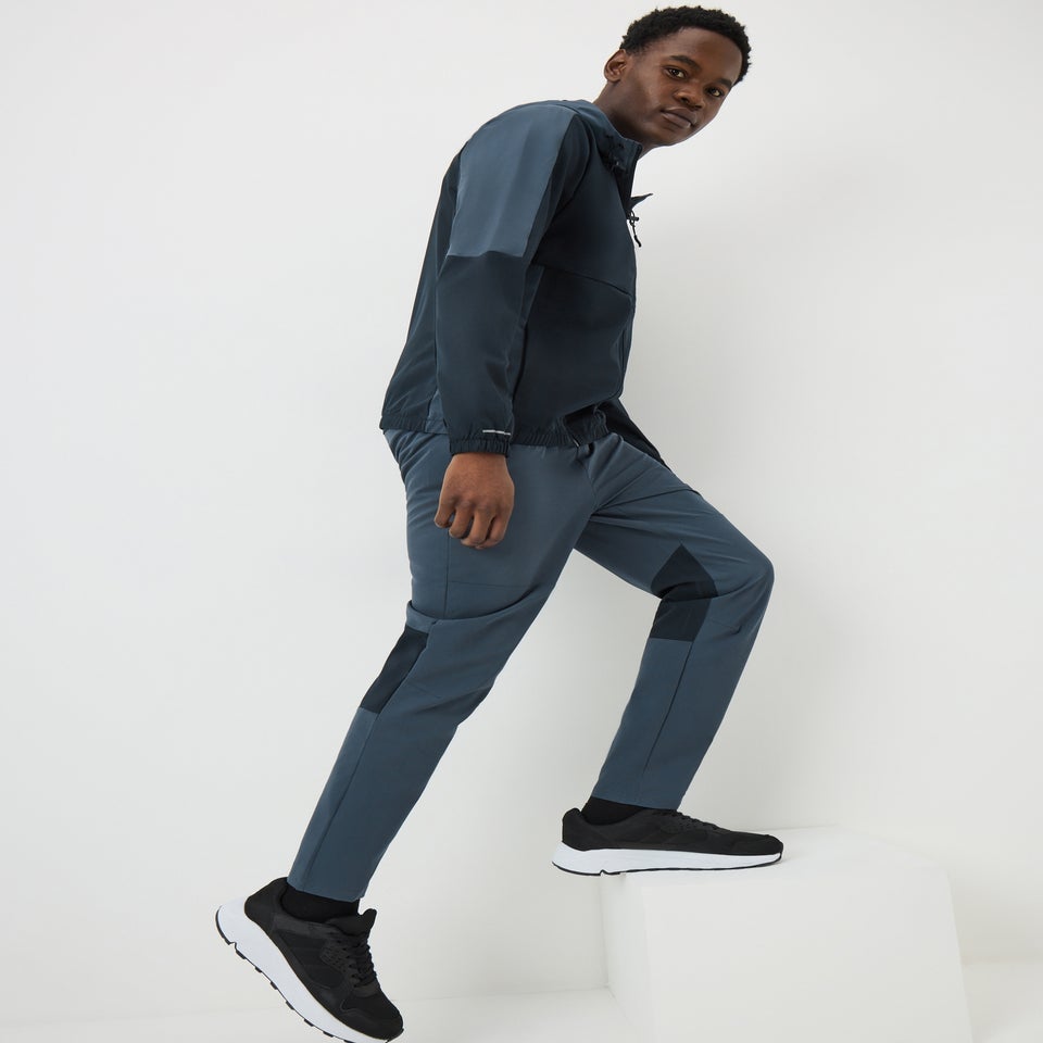 Navy Woven Co Ord Jogging Bottoms