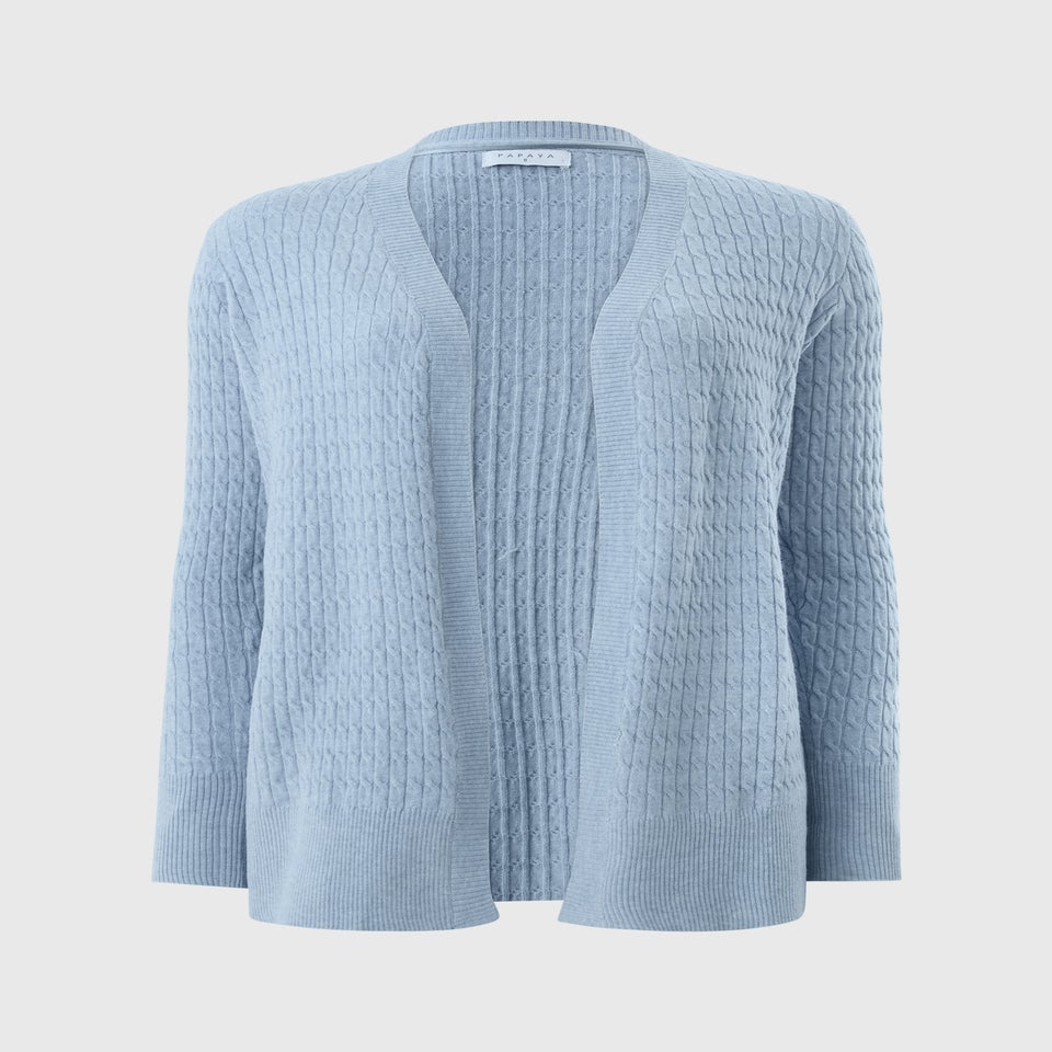 Blue Baby Cable Cardigan