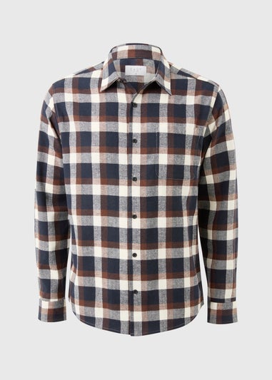 Brown Long Sleeve Check Shirt
