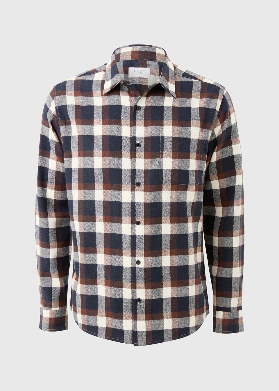 Brown Long Sleeve Check Shirt