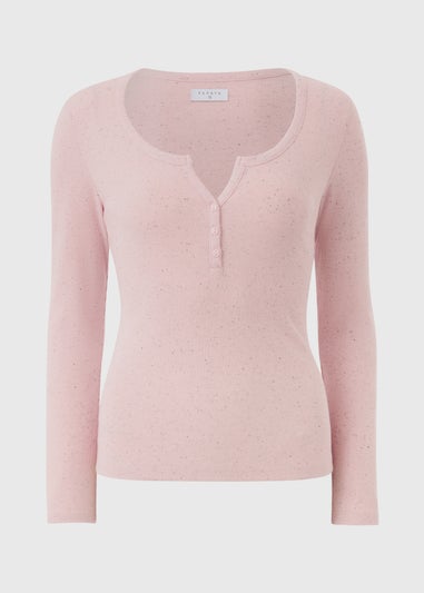 Light Pink Henley Top