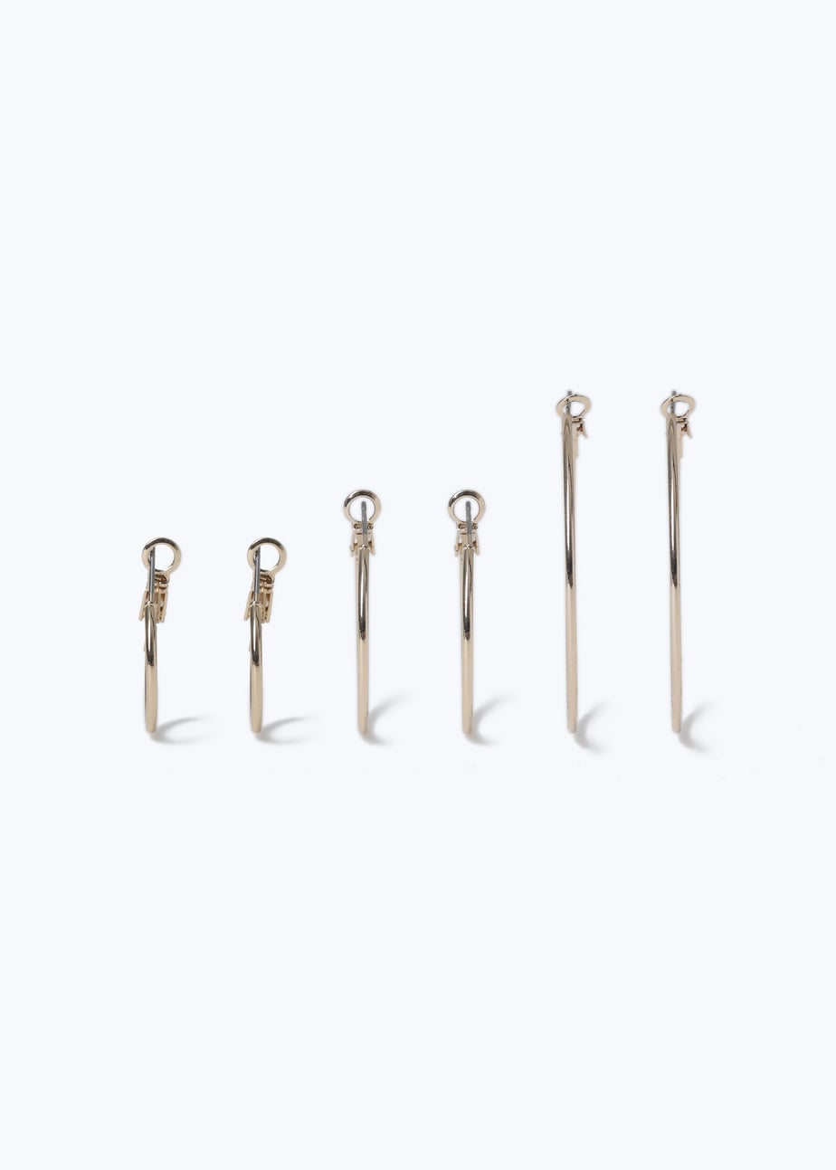 Muse 3 Pack Gold Thin Hoop Earrings