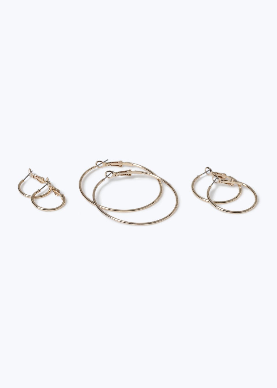 Muse 3 Pack Gold Thin Hoop Earrings