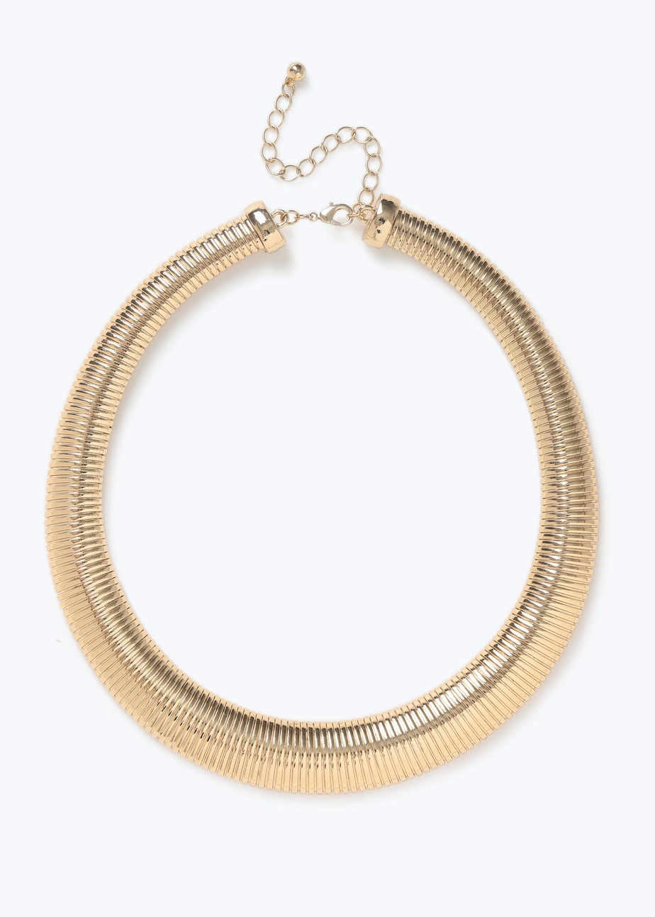 Muse Gold Ridge Torq Necklace