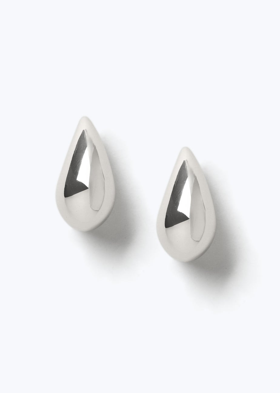 Muse Silver Chunky Graduated Domed Earrings
