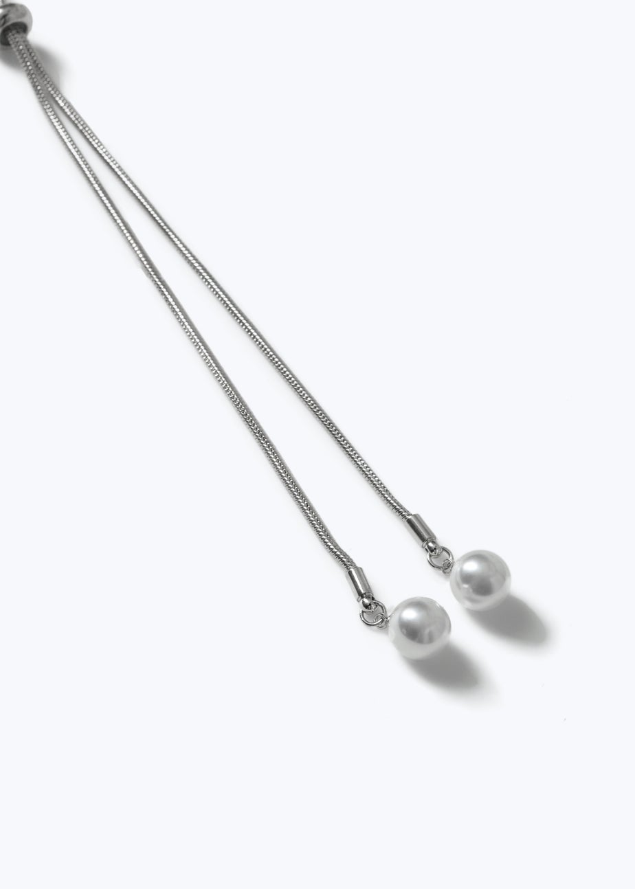 Muse Silver Pearl Pendant Necklace