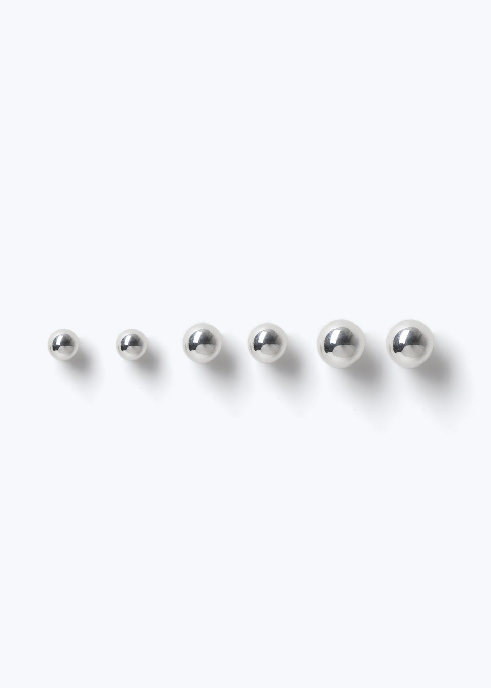Muse 3 Pack Silver Ball Stud Earrings