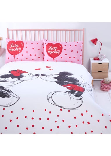 Disney Mickey & Minnie Mouse White Duvet Set