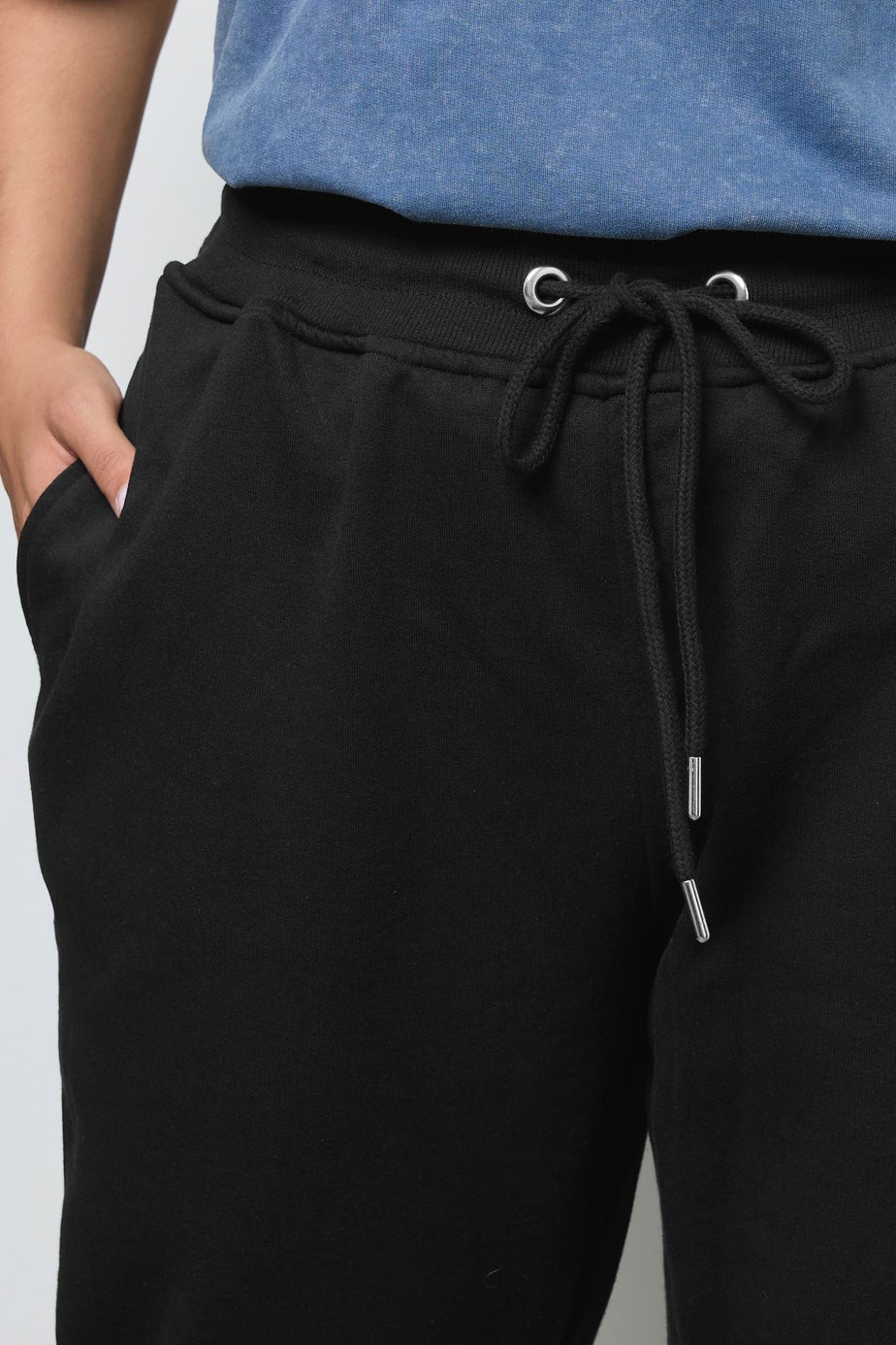 Yours Curve Black Elasticated Stretch Joggers