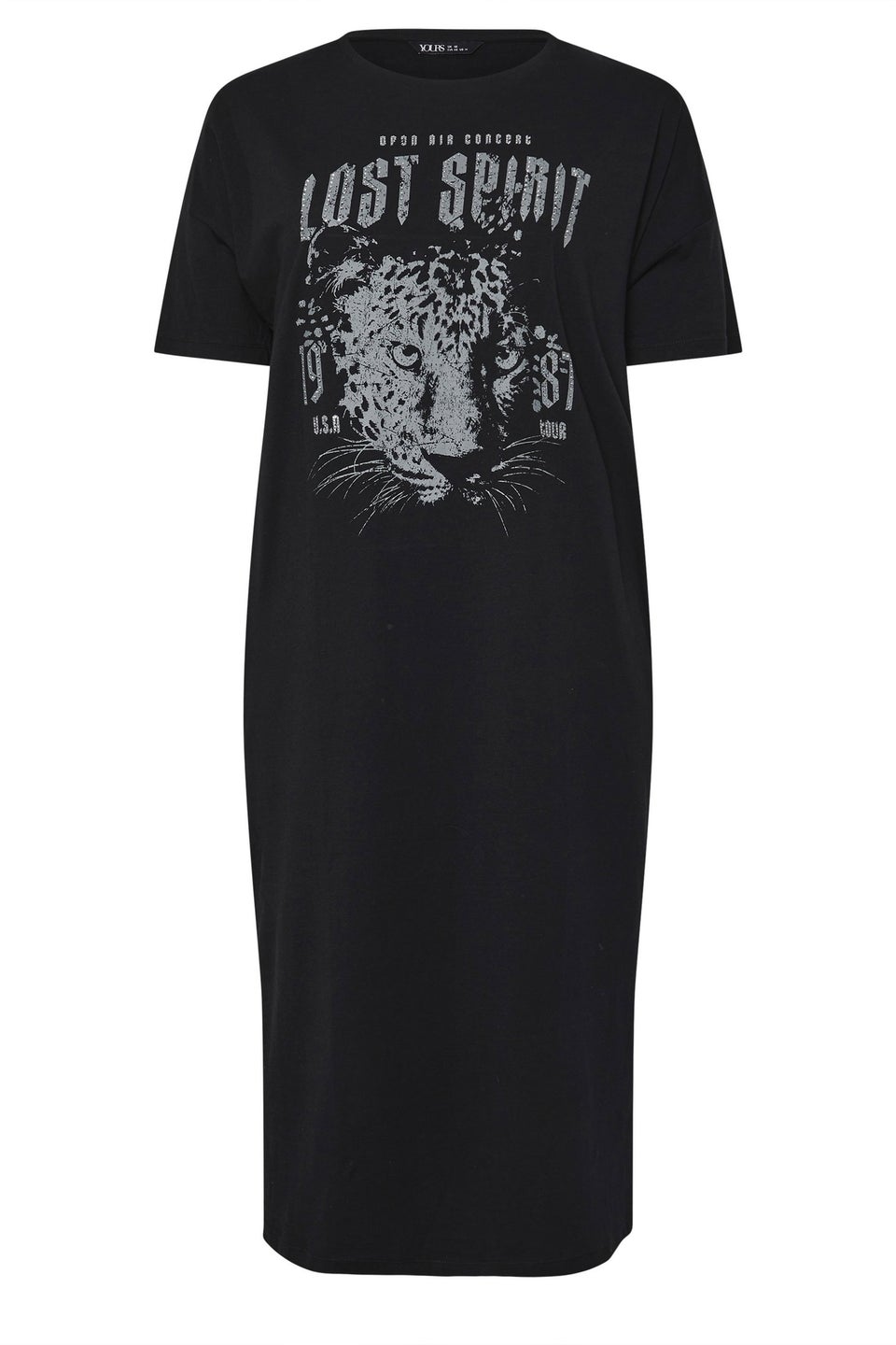 Yours Curve Black 'Lost Spirit' Stud Midaxi Dress