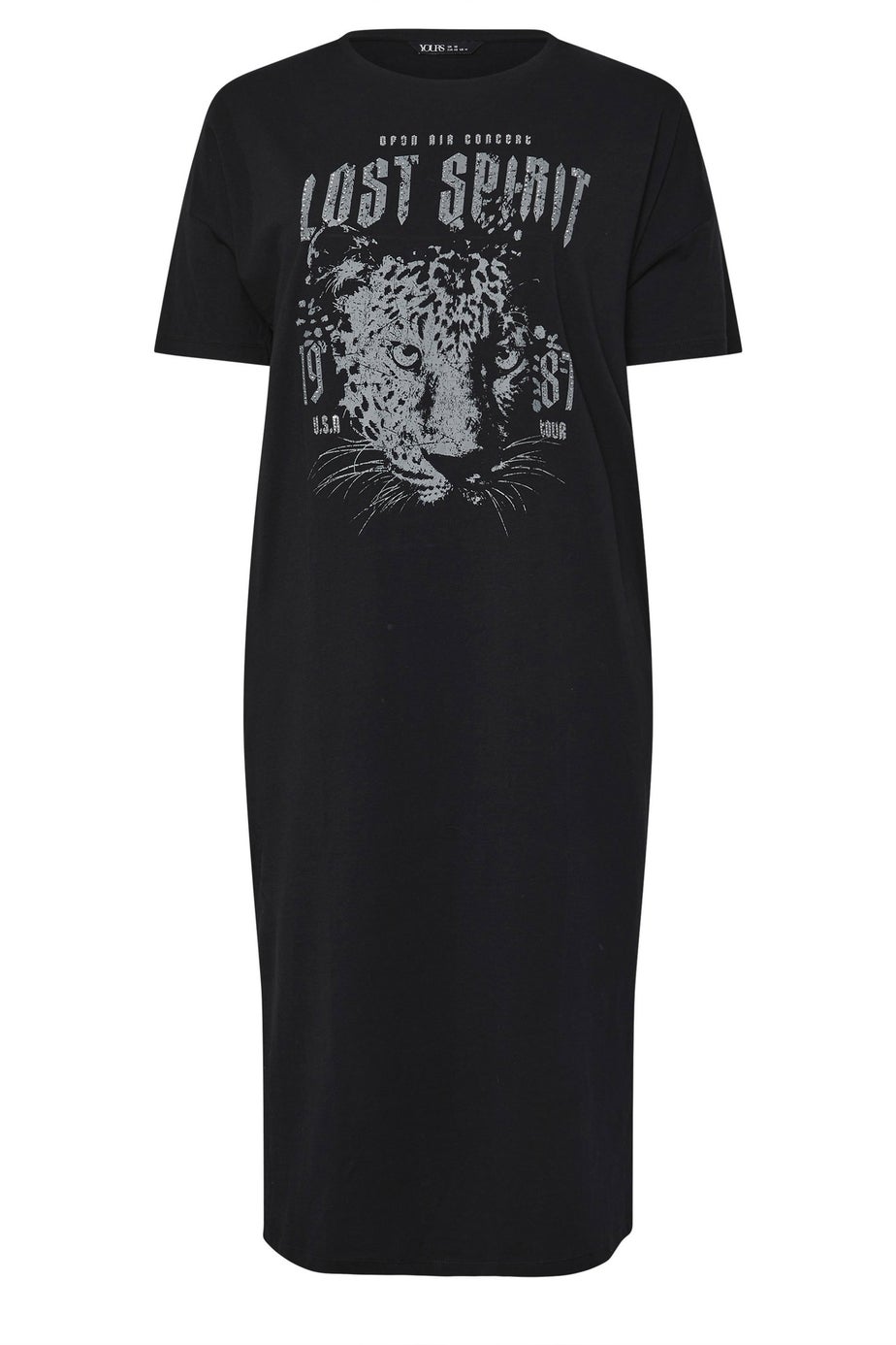 Yours Curve Black 'Lost Spirit' Stud Midaxi Dress