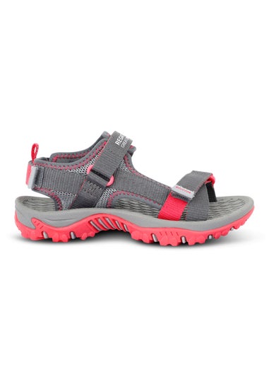 Regatta Grey/Pink Kids Blaze Sandals