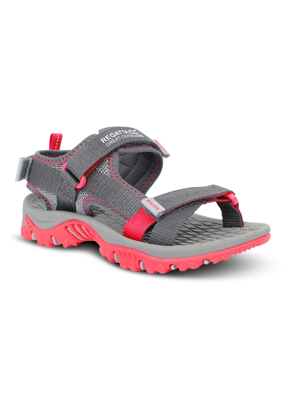 Regatta Grey/Pink Kids Blaze Sandals