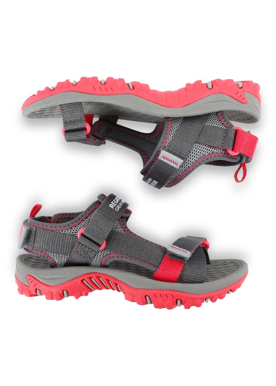 Regatta Grey/Pink Kids Blaze Sandals