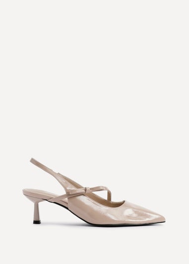 Linzi Timeless Sand Faux Leather Court Heel