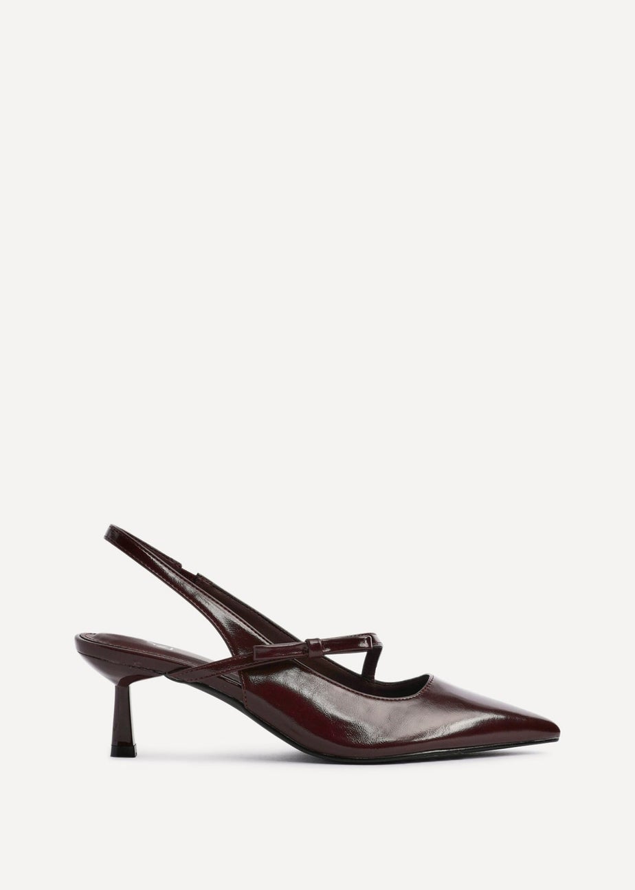 Linzi Timeless Burgundy Faux Leather Court Heel