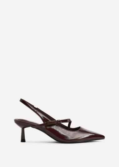 Linzi Timeless Burgundy Faux Leather Court Heel
