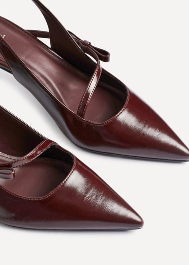 Linzi Timeless Burgundy Faux Leather Court Heel