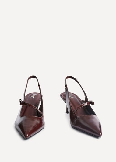 Linzi Timeless Burgundy Faux Leather Court Heel