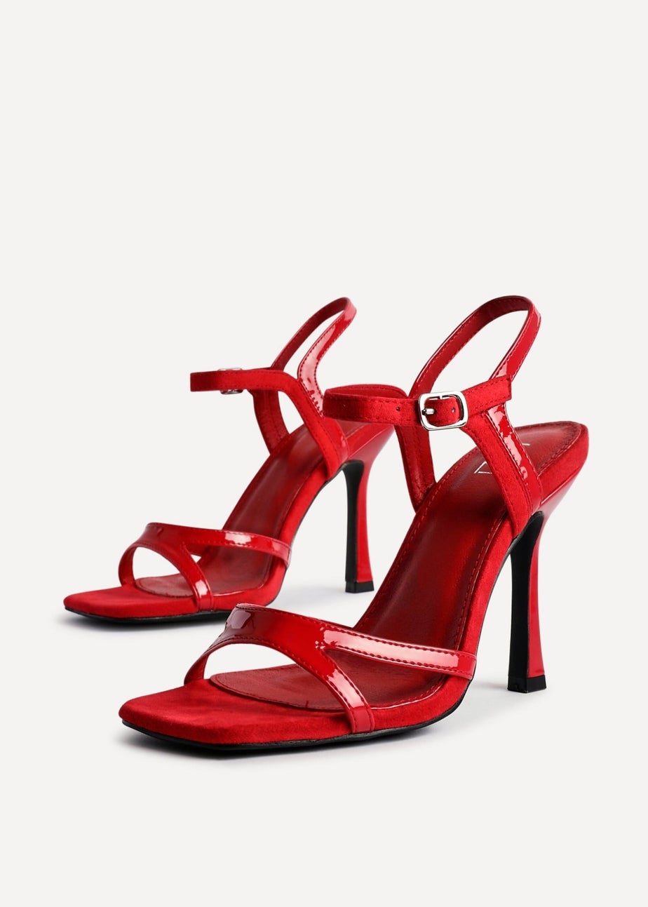 Linzi Empress Red Patent Stiletto Heeled Sandal