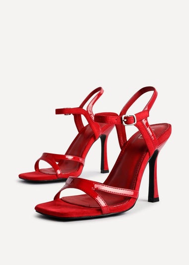 Linzi Empress Red Patent Stiletto Heeled Sandal