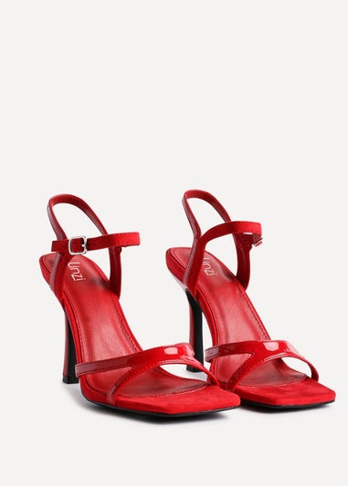Linzi Empress Red Patent Stiletto Heeled Sandal