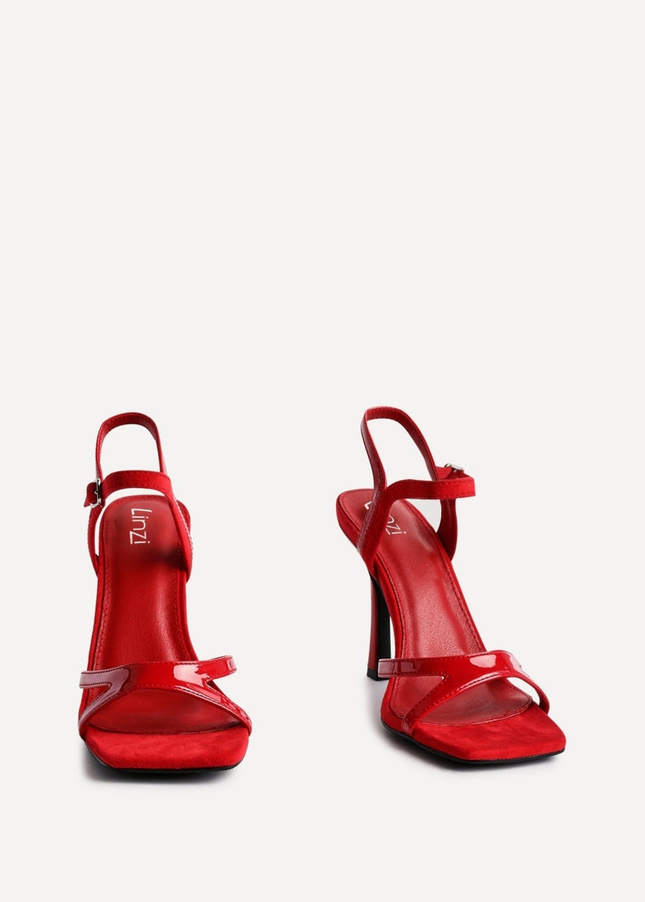 Linzi Empress Red Patent Stiletto Heeled Sandal