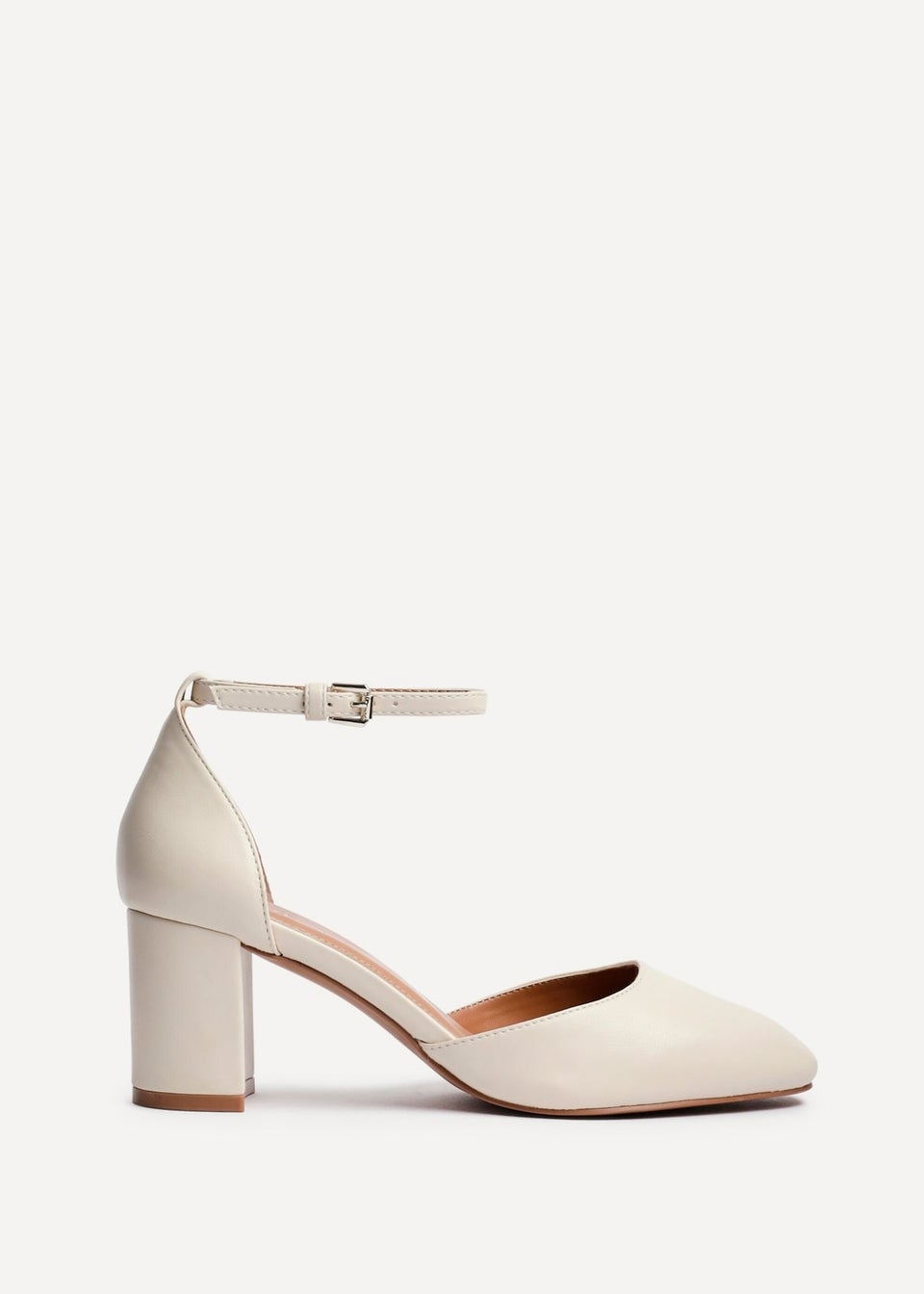 Linzi Sydney Sand Faux Leather Square Toe Court Heel