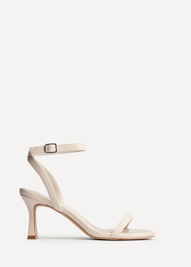 Linzi Elevate Sand Faux Leather Barely There Stiletto Heeled Sandals