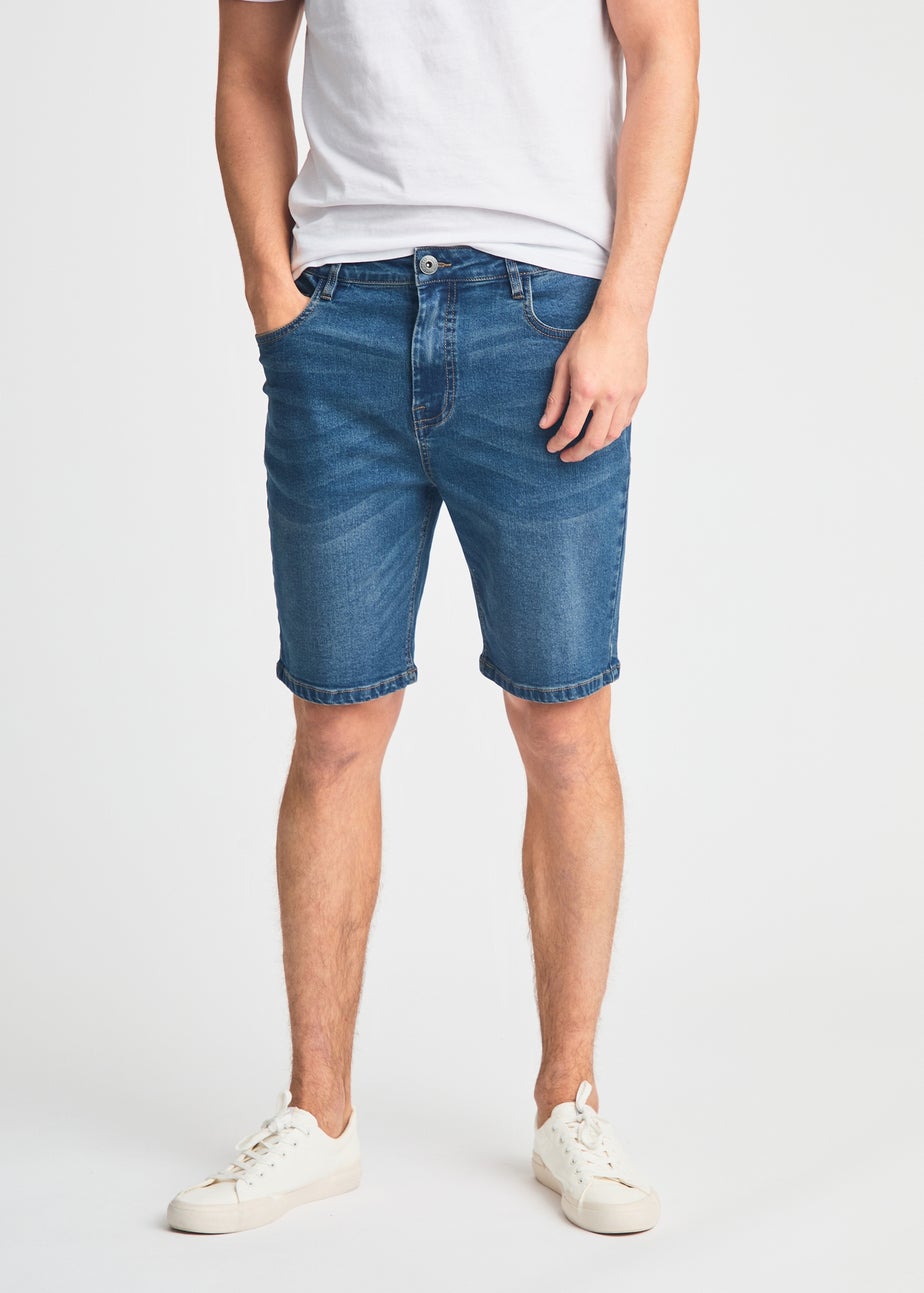 Tokyo Laundry Indigo Cotton Blend Regular-Fit Denim Shorts
