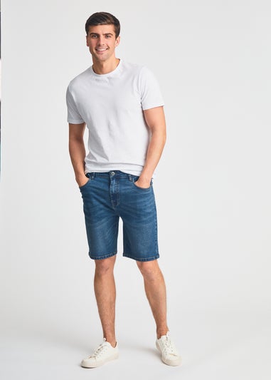 Tokyo Laundry Indigo Cotton Blend Regular-Fit Denim Shorts