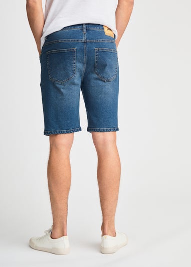 Tokyo Laundry Indigo Cotton Blend Regular-Fit Denim Shorts