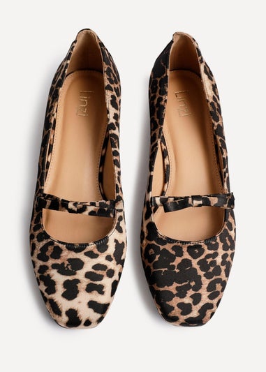 Linzi Cressida Leopard Print Ballet Pump