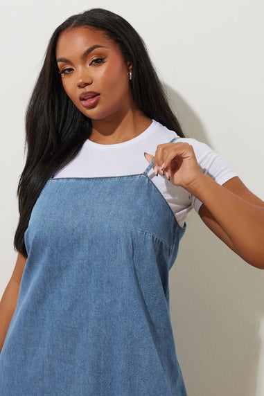 Yours Curve Blue Denim Maxi Dress