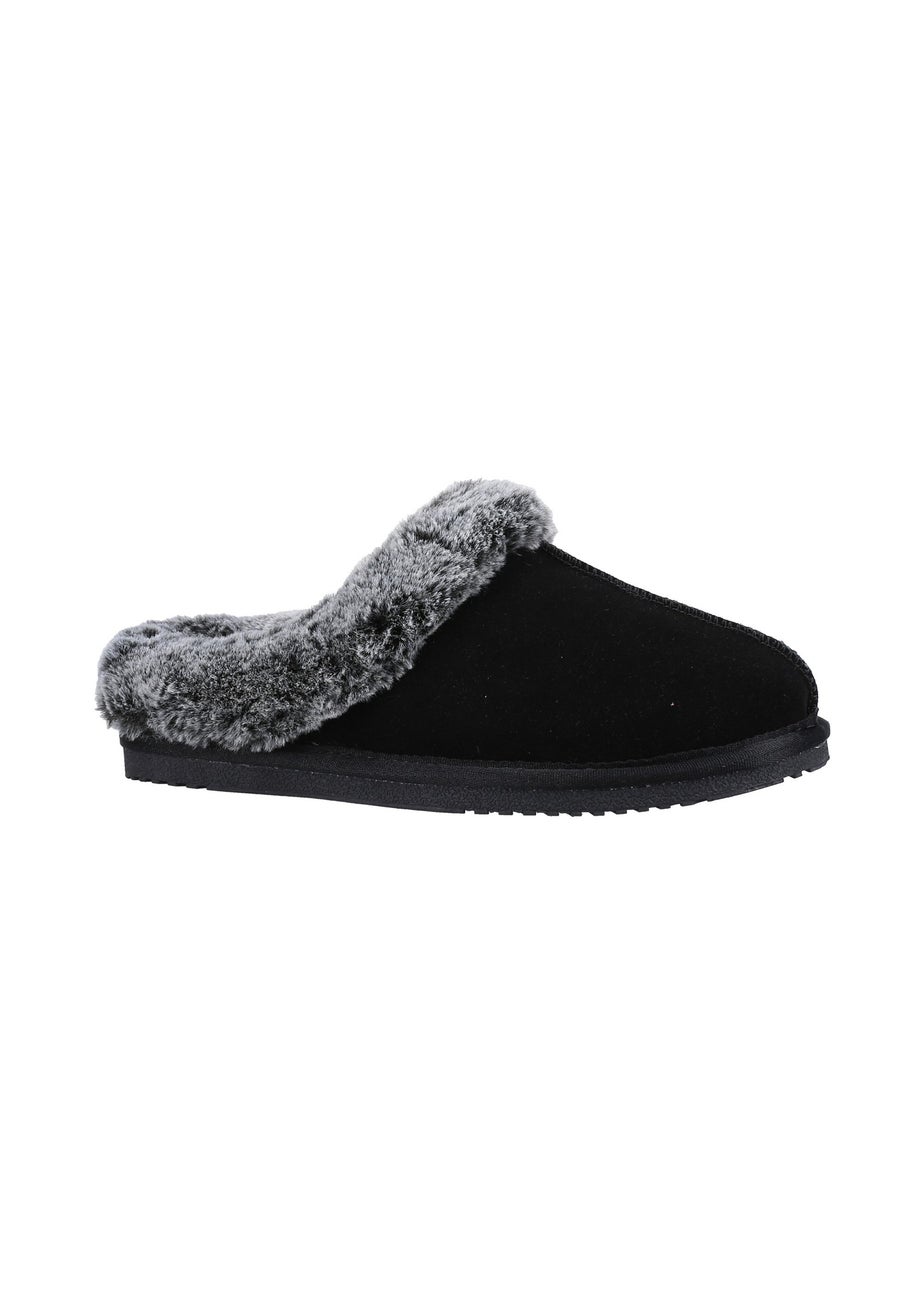 Hush Puppies Black Amara Slippers