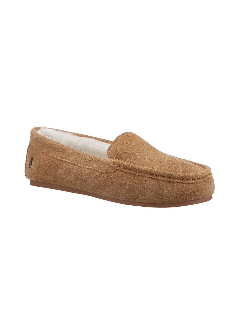 Hush Puppies Tan Annie Mocassin Slippers