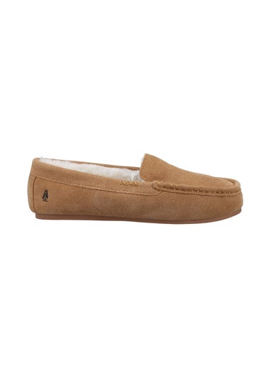 Hush Puppies Tan Annie Mocassin Slippers