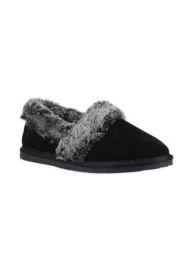 Hush Puppies Black Ariel Slippers