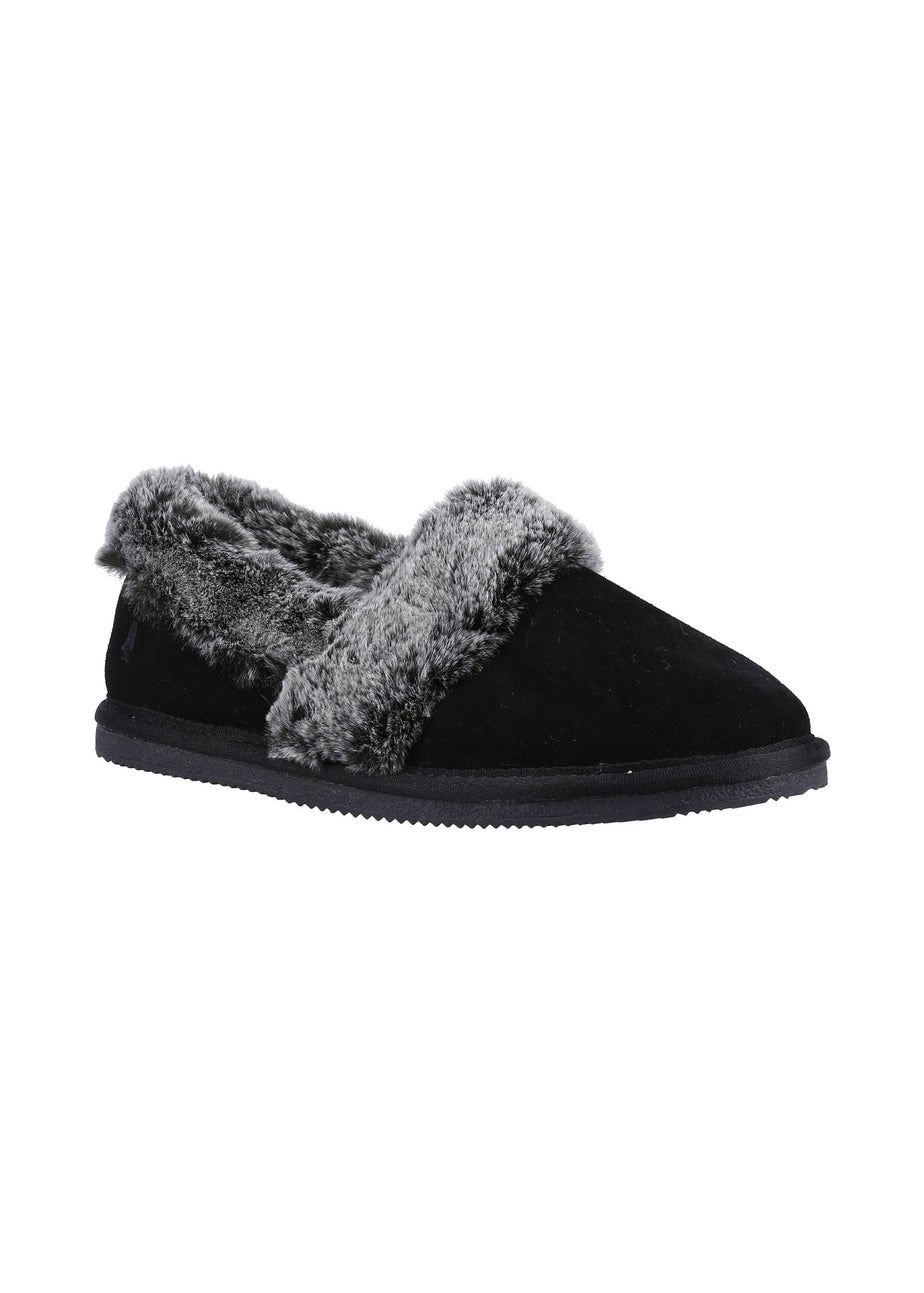 Hush Puppies Black Ariel Slippers