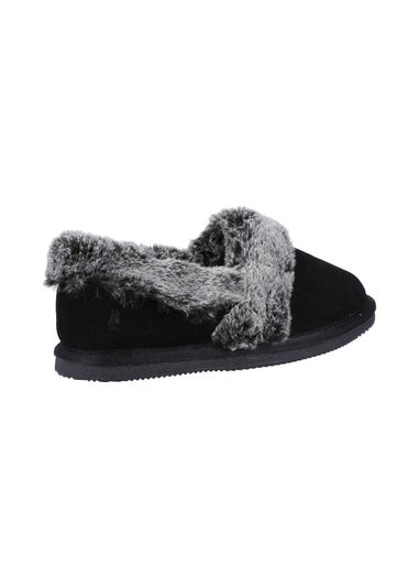 Hush Puppies Black Ariel Slippers
