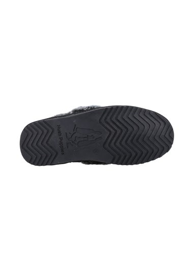 Hush Puppies Black Ariel Slippers